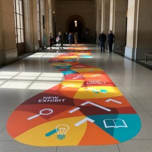 Floor,Graphics,At,A,Museum,Helping,To,Find,The,Way